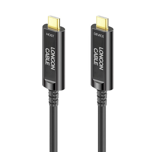 LONGON CABLE USB3.1 AOC Optical Fiber TypeC Cable 10Gbps II-VI Laser Silicon Line Driver Chip For ZED Kinect Intel Realsense Stereo Depth Camera Belkin Anker Hub Docking Station Link Cable  LG012