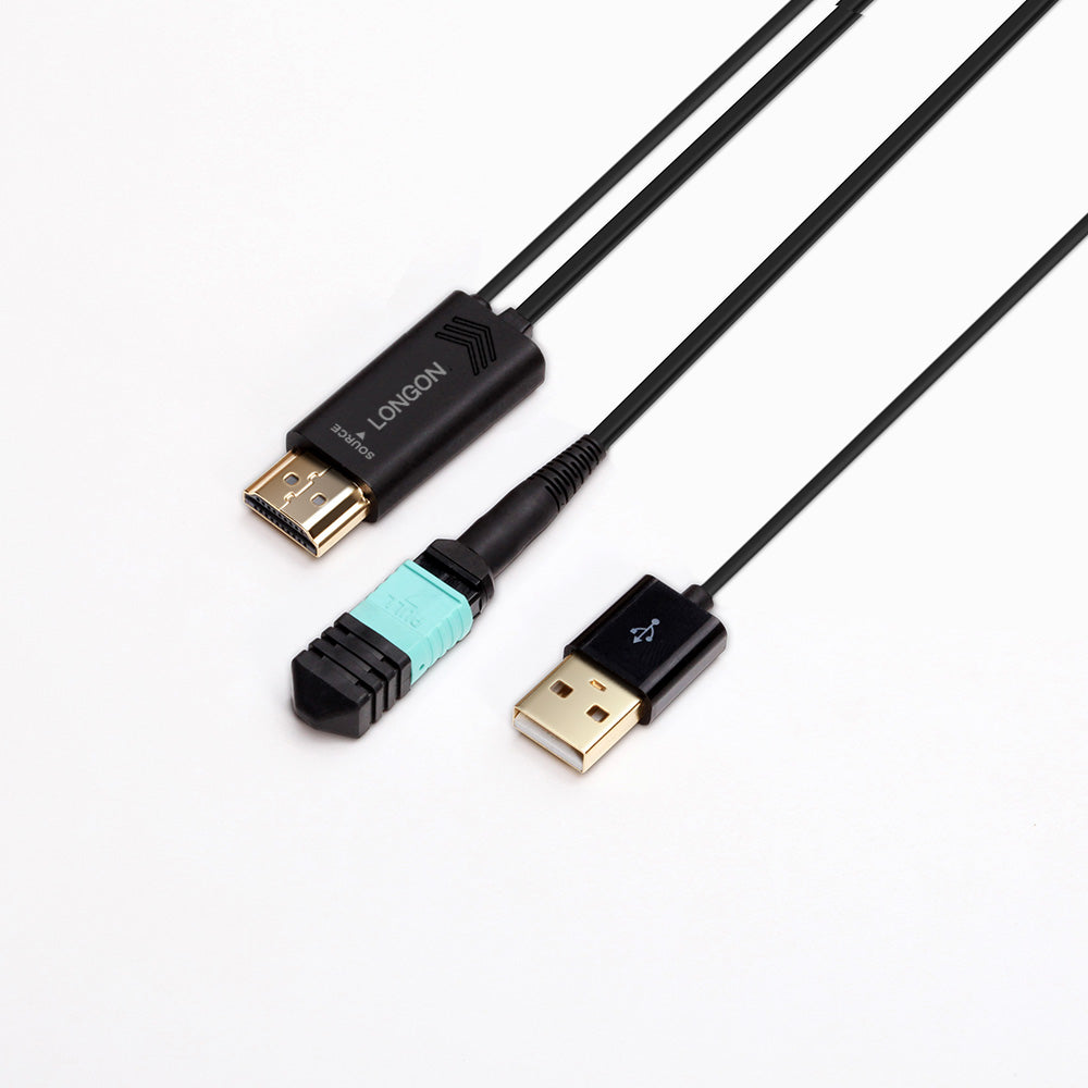 LONGON 8K HDMI2.1 Cable Pure Optical Fiber Cable with Detachable MPO  Connectors Texas Instrument Chip Support HDMI 2.1 48Gbps Ultra High Speed  Nylon Braided HDMI Cord HDR10 4:4:4, 4K HDMI Cable Compatible