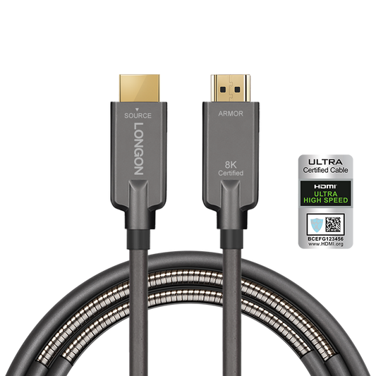 LONGON 8K Armored Optical Fiber HDMI2.1 UHS Certified Cable Series